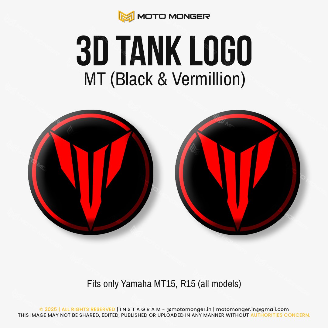 MT15 Tank Logo - Black & Vermillion