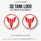 MT15 Tank Logo - White & Vermillion