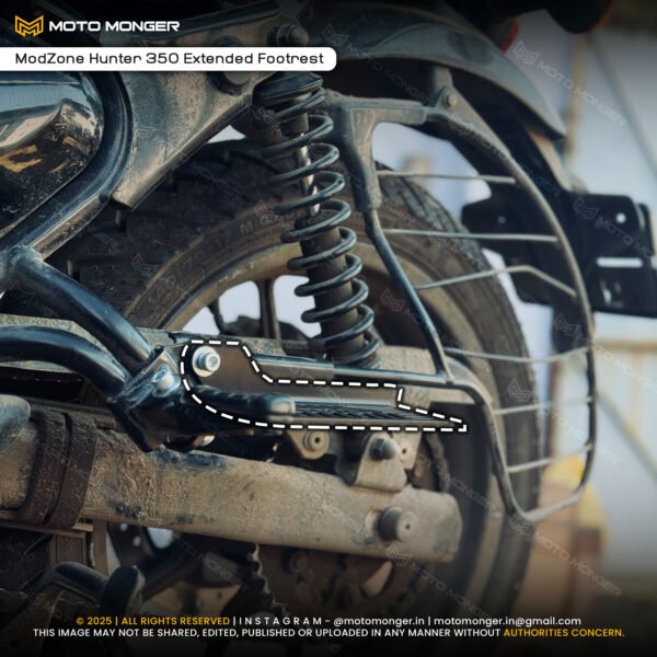 Extended Pillion Footrest for RE Hunter 350 - Image 3