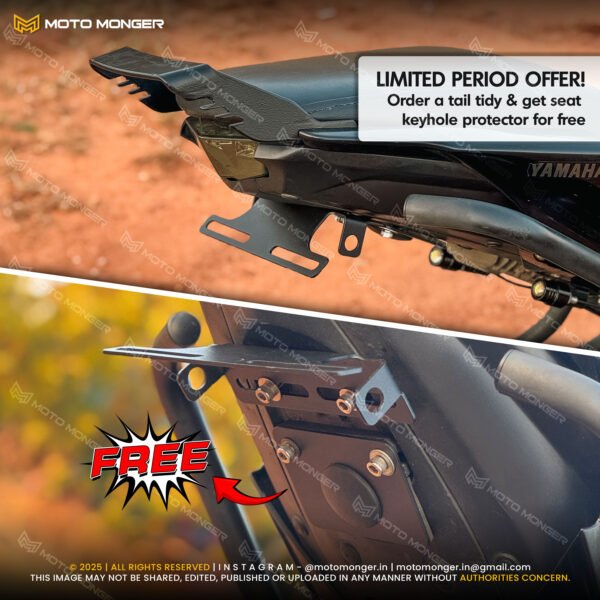 Short Tail Tidy (MT15 Seat KeyHole Protector FREE) - Image 2