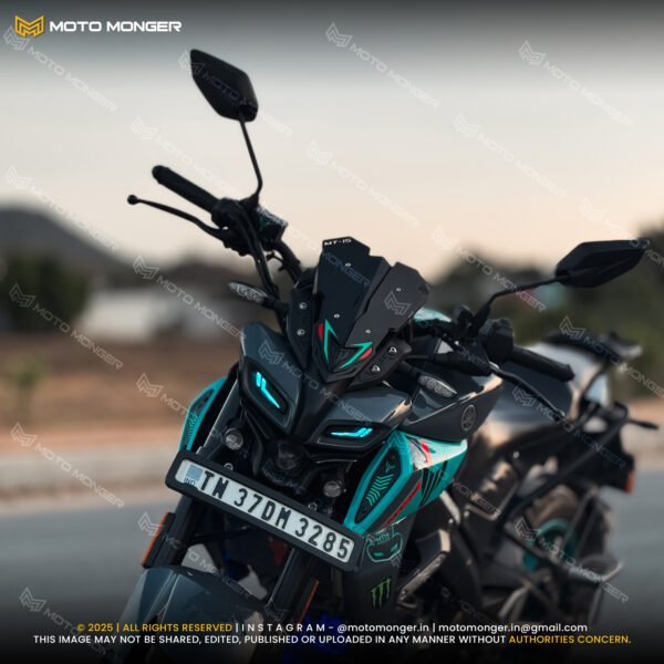 Reflective Metal Visor Extended T03 for Yamaha MT15 - Image 6