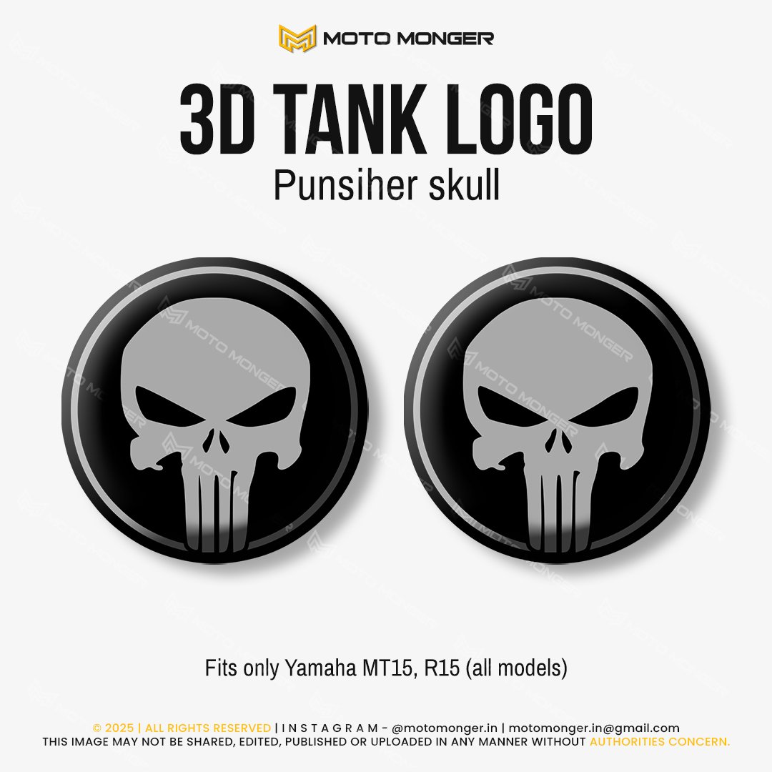 MT15/ R15 Tank Logo - Skull