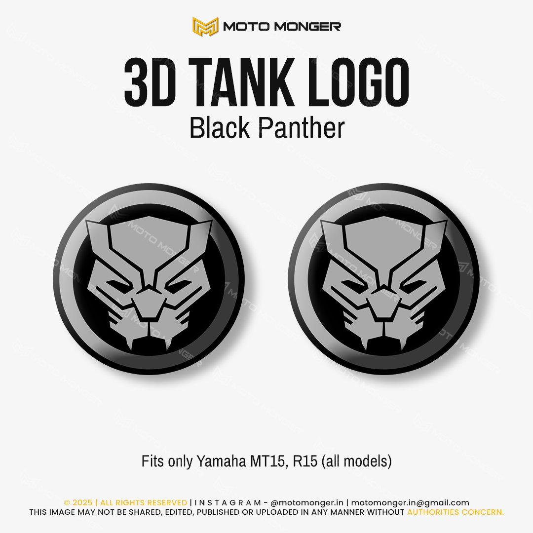 MT15/ R15 Tank Logo - Black Panther